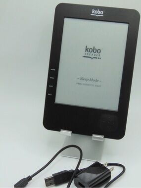 KOBO N647 eReader 1GB 6In eBook & Cord Wi-Fi Black + Expandable w SD Card
